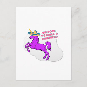 A Unicorn med sombrero Vykort