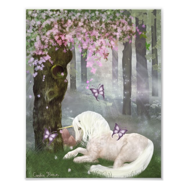 A Unicorn of Velventera Fototryck (Framsidan)