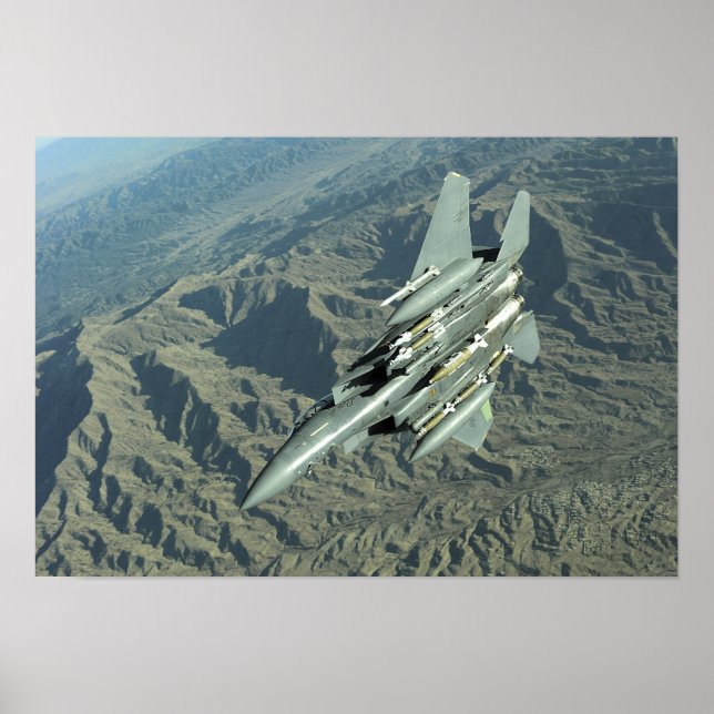 A US Luft Force F-15E Strejka Eagle Poster (Framsidan)
