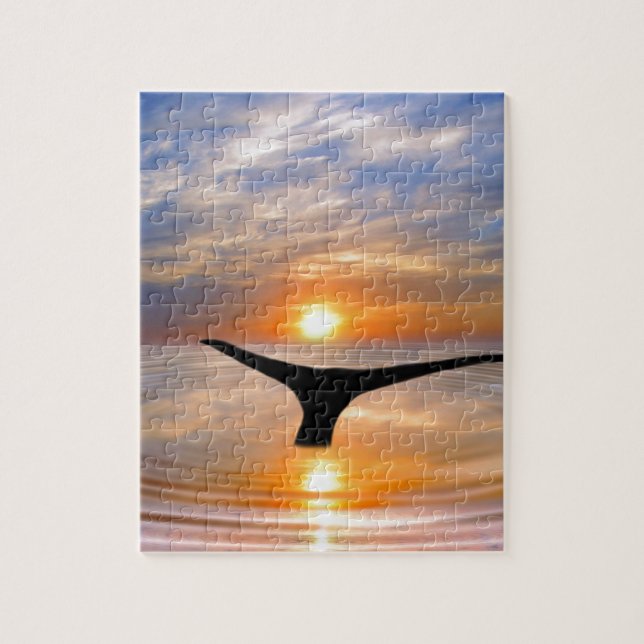 A valar svan vid sunset pussel (Vertikal)