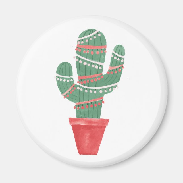 A Väldigt Cactus Julgran Magnet (Framsidan)