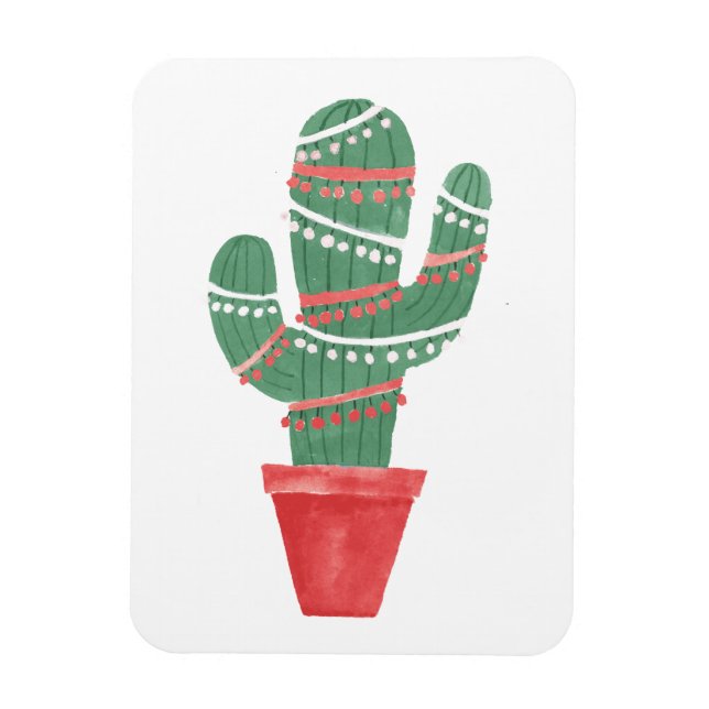 A Väldigt Cactus Julgran Magnet (Vertikal)
