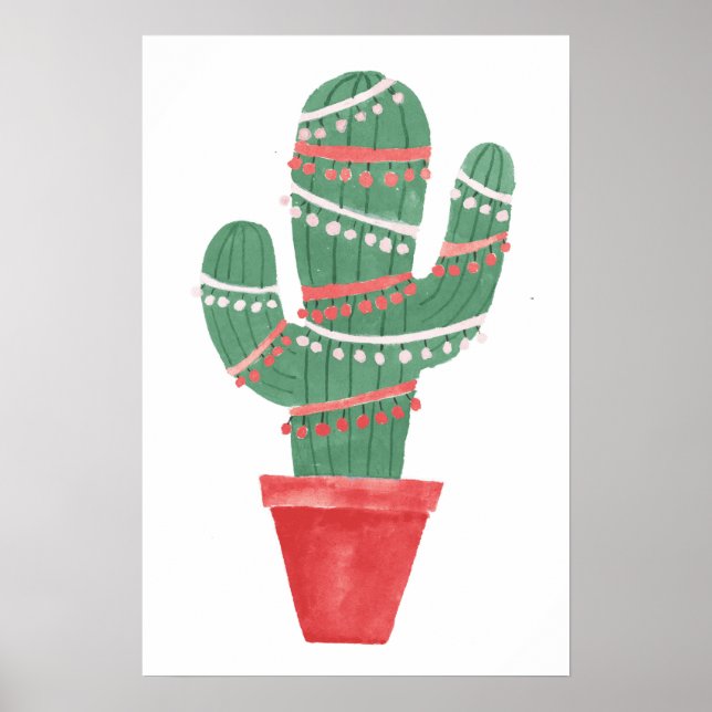 A Väldigt Cactus Julgran Poster (Framsidan)