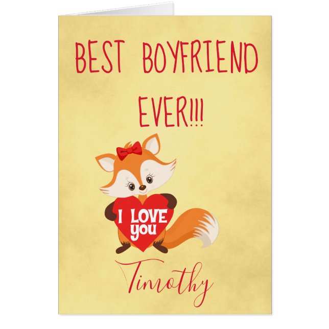 A Valentine för Best Boykompis nånsin Hälsningskort (Framsidan)