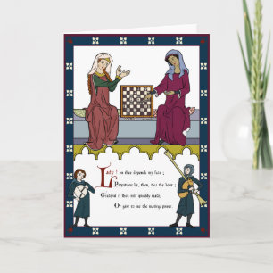 A Valentine for Chess Älskare Helgkort