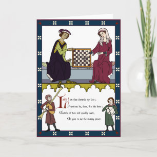 A Valentine for Chess Älskare Helgkort