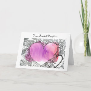 A Valentine för ett Speciellt dotterAnpassade Kort