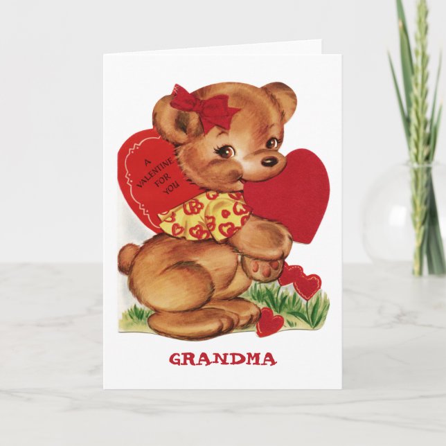 A Valentine for You Grandma Greeting Card Helgkort (Framsida)