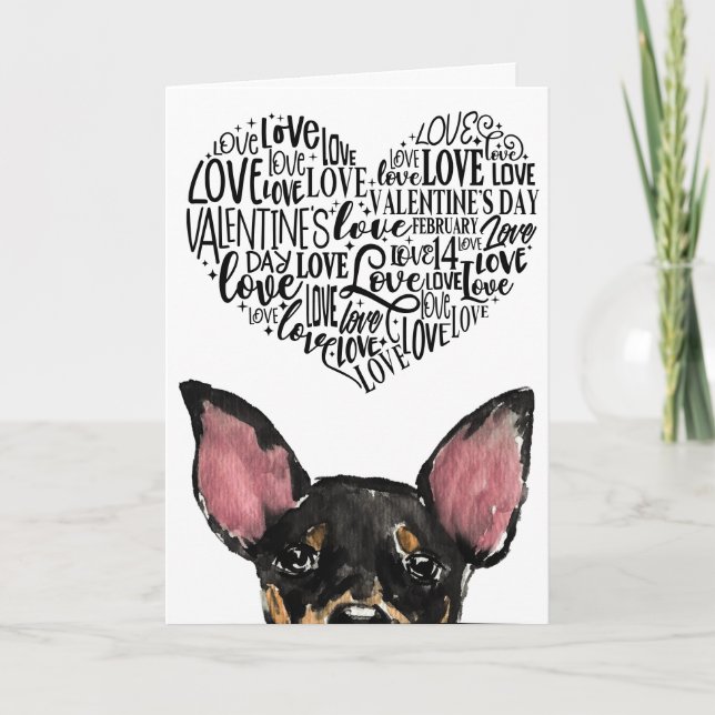 A Valentine från Manchester Terrier Helgkort (Framsida)