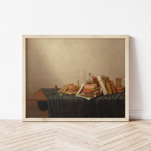 A Vanitas med Bokar och Skull   Gerrit van Vucht Poster