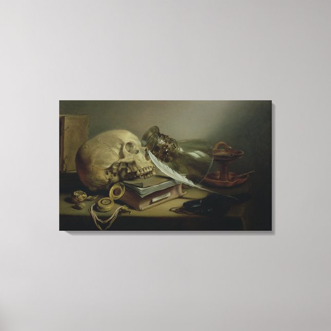 A Vanitas still Life Canvastryck (Framsida)