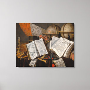 A Vanitas still Life med en Flagga, 1662 av Collie Canvastryck