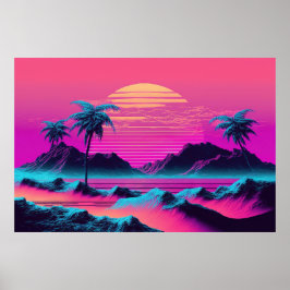 A Vaporwave Firande i Oceanic Beauty Poster