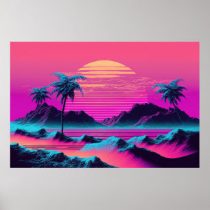 A Vaporwave Firande i Oceanic Beauty Poster