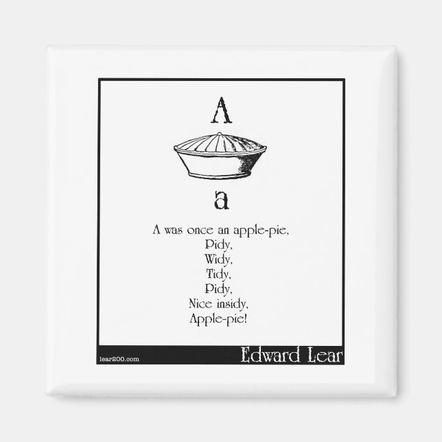 A var gång ett äpple-paj magnet (Framsidan)