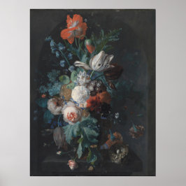 A Vas med Flowers av Jan van Huysum Poster