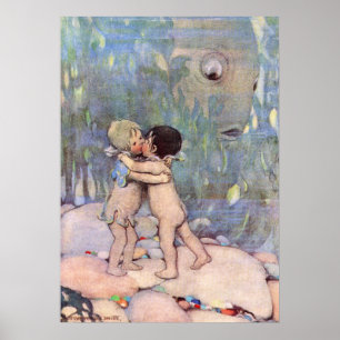 A Vatten Baby av Jessie Willcox Smith Poster