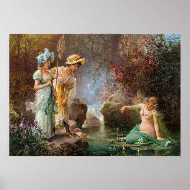 A Vatten Idyll av Hans Zatzka - poster (Framsidan)