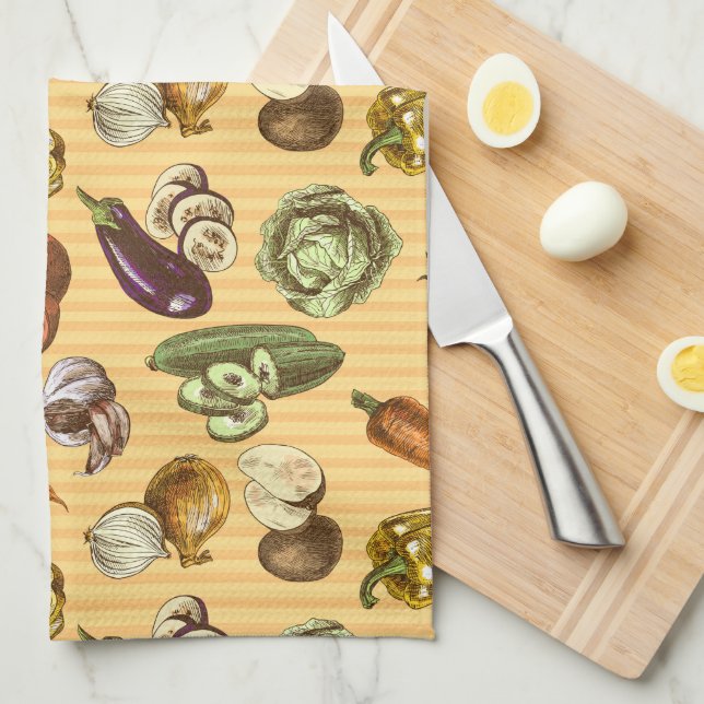 A Veggie Garden Kökshandduk (Vikt i Fjärdedel)