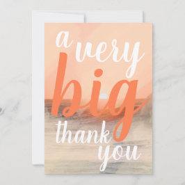 A Very Big Thank You Ocean Sunset Appreciation Tack Kort