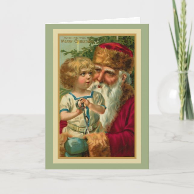 A very god jul - victorianska julkort helgkort (Framsida)