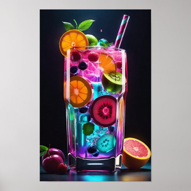 A Vibrant Cocktail Glass Poster (Framsidan)