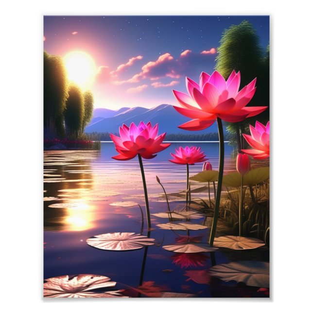 A Vibrant Firande of Flowers and Foliage Fototryck (Framsidan)