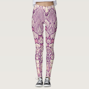A Vibrant rosa struktur "Ratti_Kreativ_Arts" Leggings