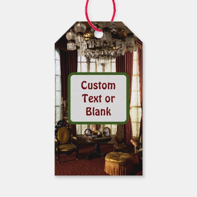 A Victorian Christmas - Customizable Tablecards Presentetikett (Framsidan)