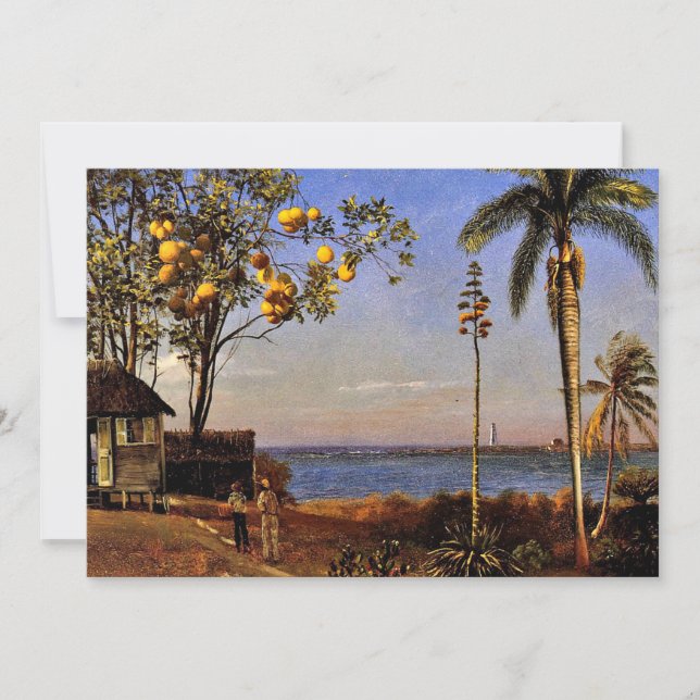 A View in Bahamas by Albert Bierstadt Kort (Framsida)