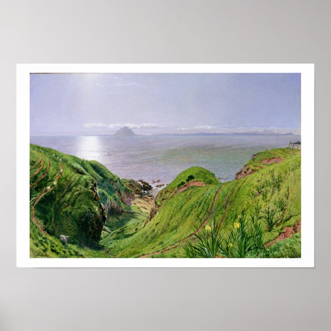 A View of Ailsa Craig and the Isle of Arran, 1860 Poster (Framsidan)