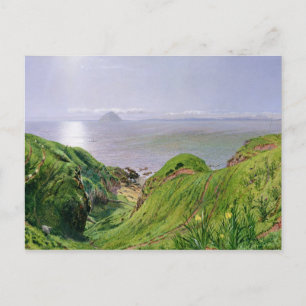 A View of Ailsa Craig and the Isle of Arran, 1860 Vykort