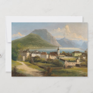 A View of Gmunden Johann Wilhelm Jankowsky