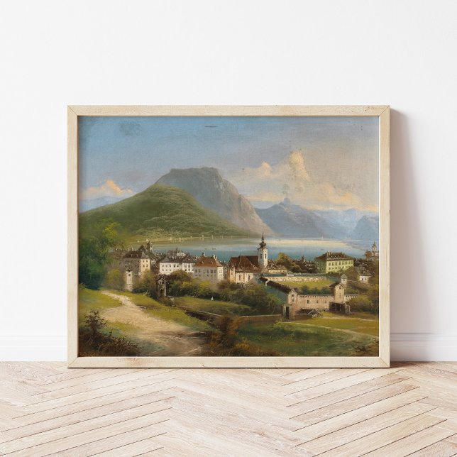 A View of Gmunden | Johann Wilhelm Jankowsky Poster (Skapare uppladdad)