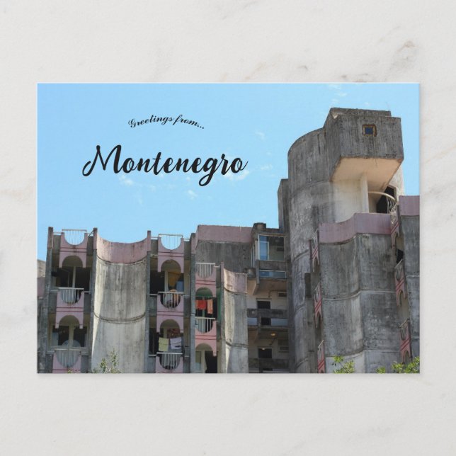 A View of Houses in Podgorica Montenegro Vykort (Framsida)