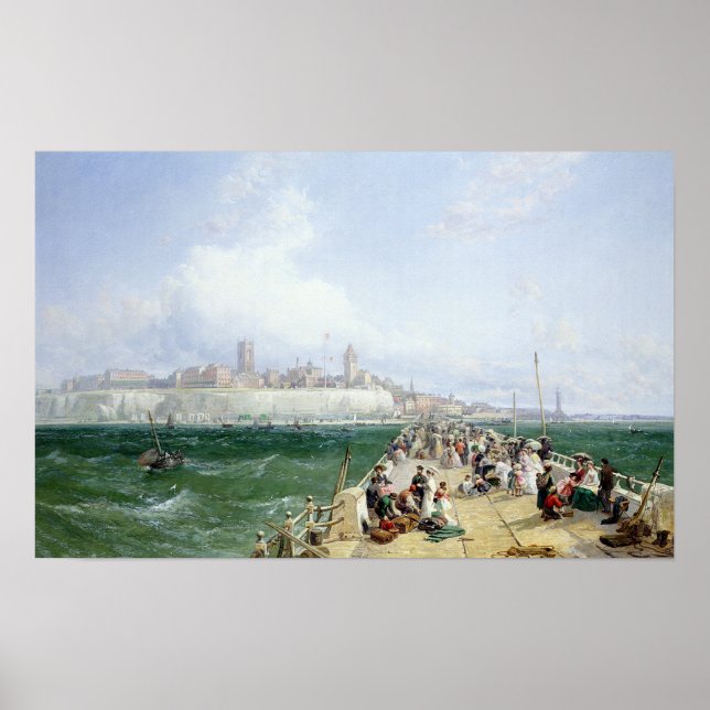 A View of Margate från Pier, 1868 Poster (Framsidan)