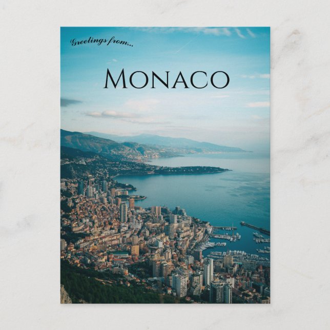 A View of Monaco Vykort (Framsida)