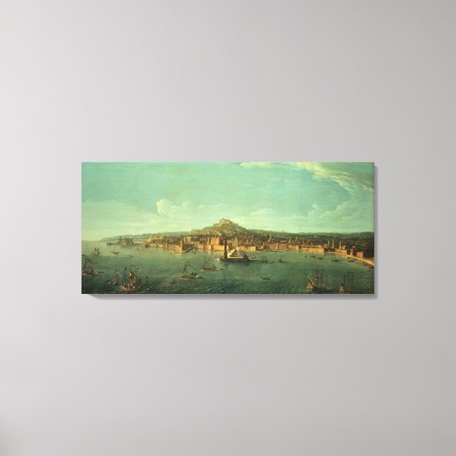 A View of Neapel, 1700-talet Canvastryck (Framsida)
