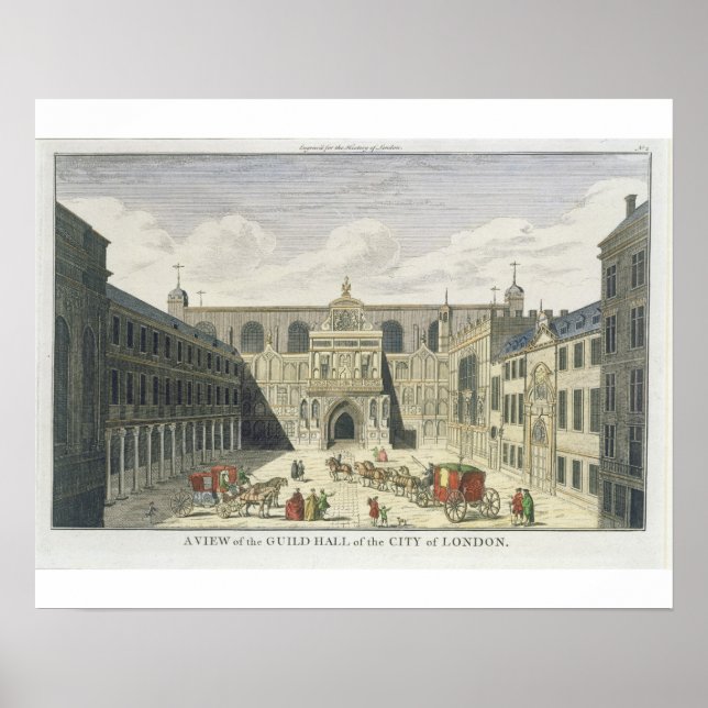 A View of the Guild Hall of the City of London, fo Poster (Framsidan)