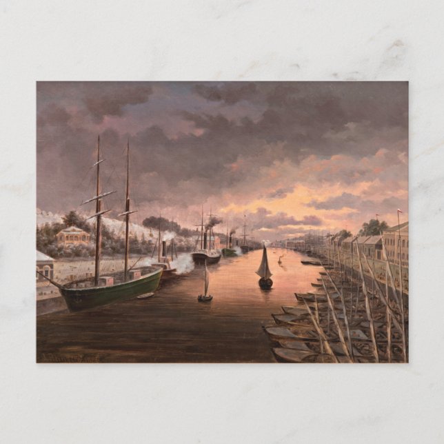 A View of the River Aura in Turku Vykort (Framsida)