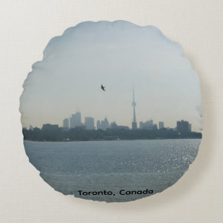 A view of Toronto Round Pillow Rund Kudde