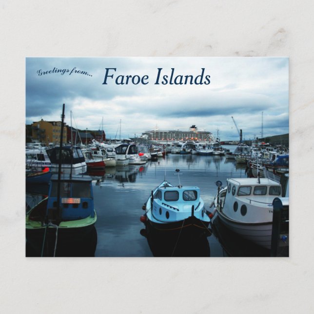 A View of Torshavn Faroe Islands Vykort (Framsida)