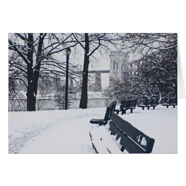 A View the Hellgate Bridge, Astoria, NY OBS Kort (Framsidan Horizontal)