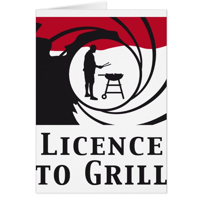 a view to a grill hälsningskort (Framsidan)