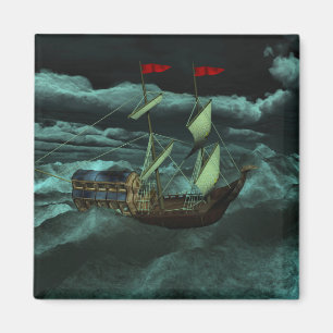 A Vild och Stormy Sea Magnet