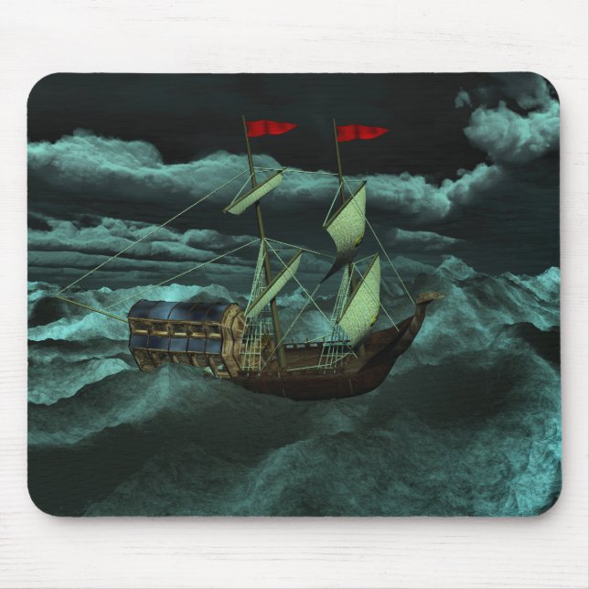 A Vild och Stormy Sea Mousepad Musmatta (Framsidan)