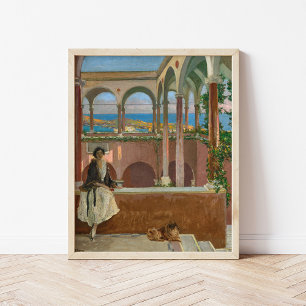 A Villa på Riviera Herr John Lavery Poster