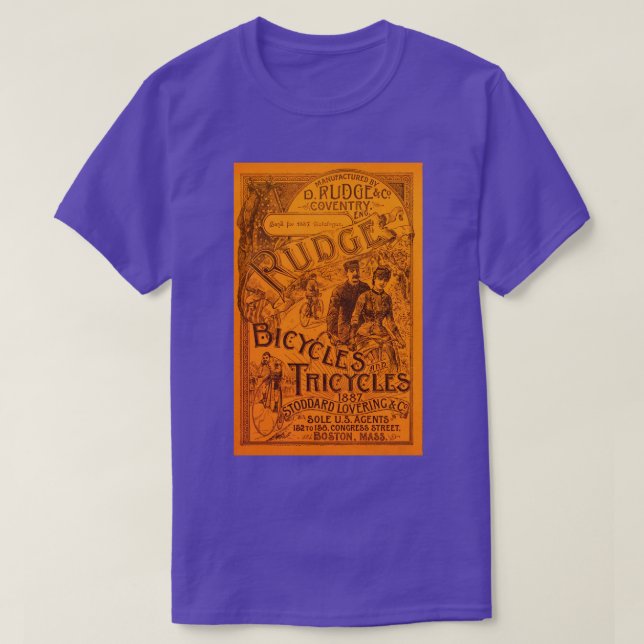 A Vintage 1880s Bicycle Annons 1 T Shirt (Design framsida)