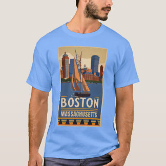 A Vintage resor Art of Boston Massachusetts US 1 T Shirt