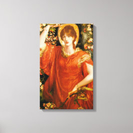 A Vision of Fiametta (Red-Halls Woman) (Rosetti) Canvastryck